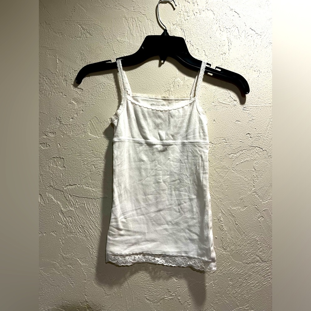 Mission supply co medium (kids) girls white tank top cami